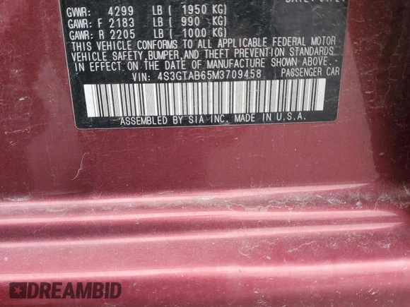 2021 Subaru Impreza z VIN 4S3GTAB65M3709458, wystawiony jako Copart lot #57579765 z przebiegiem 25 552 mil mil oraz Szkoda całkowita • Salvage title. Historia ofert i sprzedaży dostępna na DreamBid. Obrazek 13.