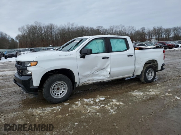 2021 Chevrolet Silverado 1500 Work Truck with VIN 1GCUYAEF6MZ240376, listed as a Copart auction lot 87889315 with 83,680 mi miles and Salvage Title. Bid and sale history available at DreamBid. Image 1.