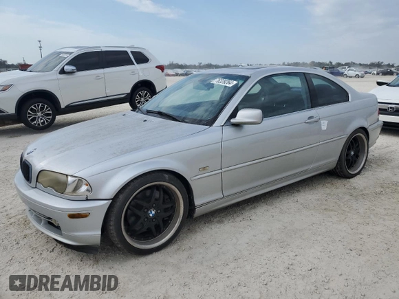 2002 BMW 3 Series 330Ci with VIN WBABN53472JU26266, listed as a Copart auction lot 76329264 with Not provided miles and Salvage title. Bid and sale history available at DreamBid. Image 1.