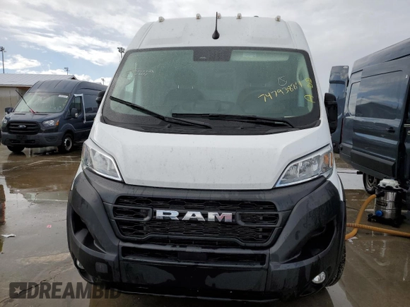 2024 Ram ProMaster Cargo Tradesman with VIN 3C6LRVBG8RE112454, listed as a Copart auction lot 74793884 with Not Provided miles and Salvage Title. Bid and sale history available at DreamBid. Image 5.