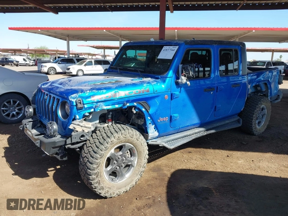 2021 Jeep Gladiator Rubicon with VIN 1C6JJTBGXML516164, listed as a IAAI auction lot 41837544 with 48,197 mi miles and . Bid and sale history available at DreamBid. Image 16.