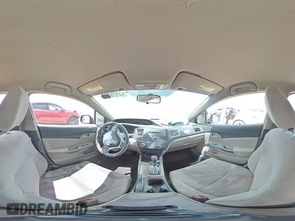 2013 Honda Civic LX with VIN 19XFB2F56DE054256, listed as a Copart auction lot 54928335 with 138,425 mi miles and Salvage title. Bid and sale history available at DreamBid. Image 14.
