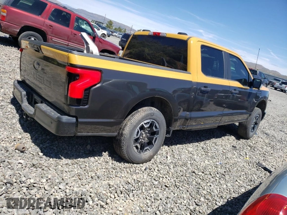 2023 Ford F-150 Lightning Pro with VIN 1FTVW1EL7PWG11261, listed as a Copart auction lot 47032775 with Not Provided miles and Salvage Title. Bid and sale history available at DreamBid. Image 3.