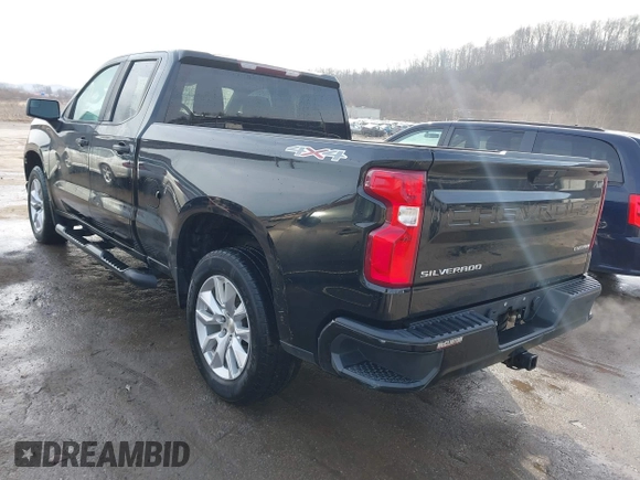 2019 Chevrolet Silverado 1500 Custom with VIN 1GCRYBEH0KZ410922, listed as a IAAI auction lot 41775841 with 101,043 mi miles and . Bid and sale history available at DreamBid. Image 3.