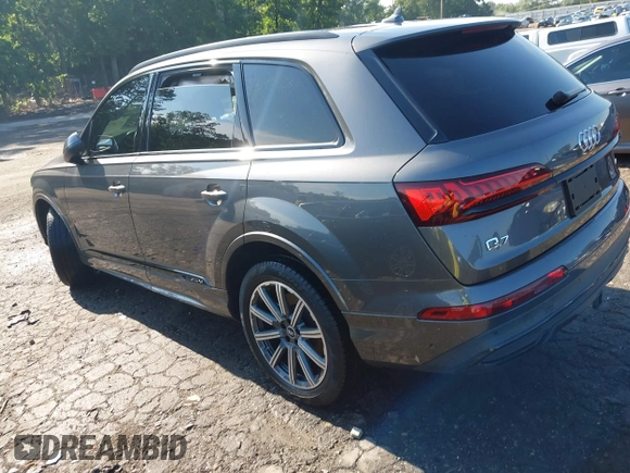 2022 Audi Q7 Premium Plus with VIN WA1LJBF77ND000677, listed as a IAAI auction lot 42265309 with 59,412 mi miles and . Bid and sale history available at DreamBid. Image 3.