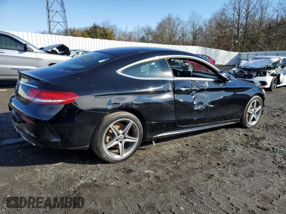 2018 Mercedes-Benz C 300 with VIN WDDWJ4KB4JF681717, listed as a Copart auction lot 45214955 with 153,470 mi miles and Salvage title. Bid and sale history available at DreamBid. Image 3.