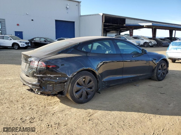 2022 Tesla Model S with VIN 5YJSA1E54NF492329, listed as a Copart auction lot 87954325 with 50232 miles and Salvage Title. Bid and sale history available at carsss.com. Image 3.