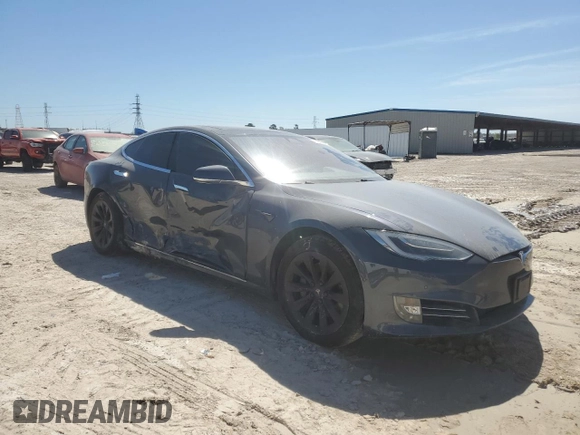 2017 Tesla Model S 100D with VIN 5YJSA1E20HF194600, listed as a Copart auction lot 49068495 with 52,023 mi miles and Salvage title. Bid and sale history available at DreamBid. Image 4.
