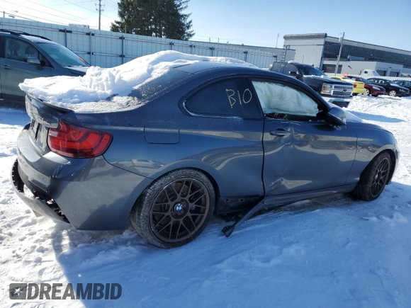 2017 BMW 2 Series M240i xDrive with VIN WBA2G3C3XHV986824, listed as a Copart auction lot 41474505 with 44,137 mi miles and Salvage Title. Bid and sale history available at carsss.com. Image 3.