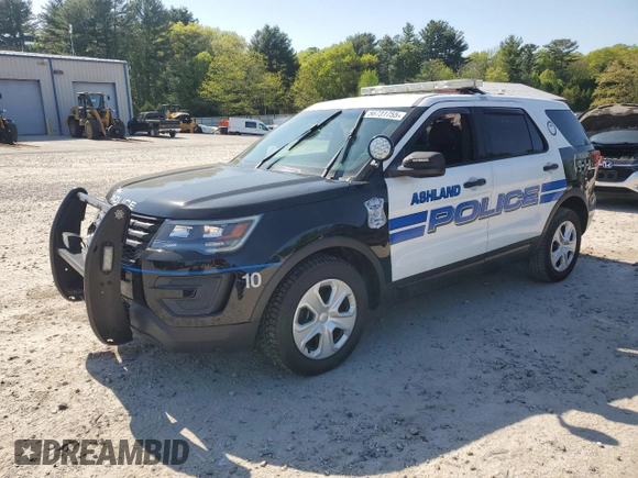 2016 Ford Police Interceptor Utility z VIN 1FM5K8AR3GGA86817, wystawiony jako Copart lot #56731755 z przebiegiem Nie podano mil oraz Szkoda całkowita • Salvage title. Historia ofert i sprzedaży dostępna na DreamBid. Obrazek 1.