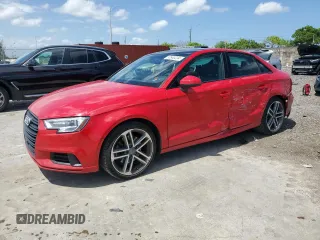 2019 Audi A3 Sedan Premium with VIN WAUAUGFF6KA089757, listed as a Copart auction lot 57540234 with 38,718 mi miles and Salvage Title. Bid and sale history available at carsss.com. Image 1.