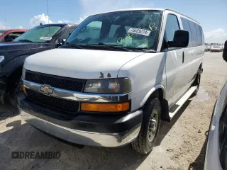 2012 Chevrolet Express Passenger 1LT z VIN 1GAZGYFG6C1134377, wystawiony jako Copart lot #75669234 z przebiegiem Nie podano mil oraz Nie do naprawy • Non repairable. Historia ofert i sprzedaży dostępna na DreamBid. Obrazek 1.