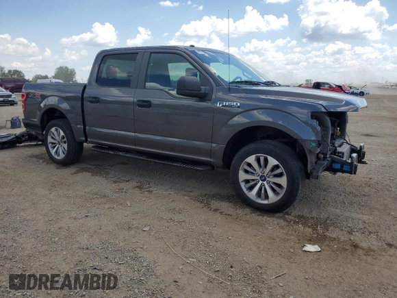 2018 Ford F-150 XL with VIN 1FTEW1EP8JKF22252, listed as a Copart auction lot 62425465 with 43,844 mi miles and Salvage title. Bid and sale history available at DreamBid. Image 4.