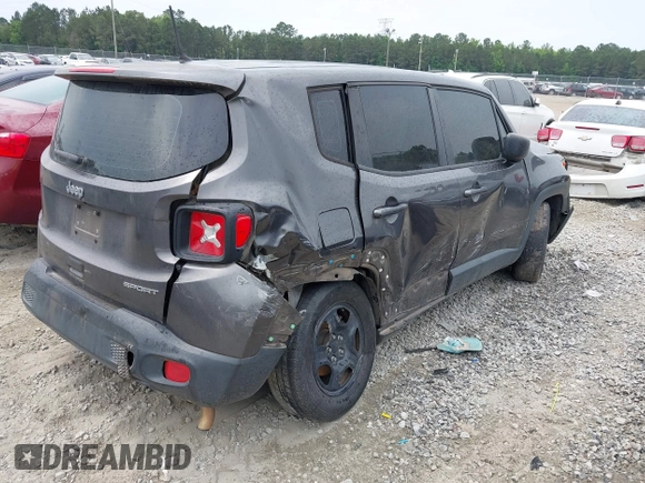 2018 Jeep Renegade Sport with VIN ZACCJAAB2JPG70452, listed as a IAAI auction lot 42203216 with 115,354 mi miles and . Bid and sale history available at DreamBid. Image 4.