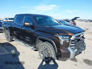 2023 Toyota Tundra Limited Hybrid with VIN 5TFJC5DB7PX032210, listed as a IAAI auction lot 41667443 with 18,390 mi miles and . Bid and sale history available at DreamBid. Image 1.