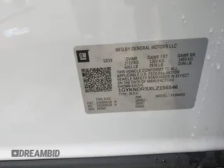 2020 Cadillac XT5 Premium Luxury AWD with VIN 1GYKNDRSXLZ156546, listed as a IAAI auction lot 42654527 with 39,911 mi miles and . Bid and sale history available at DreamBid. Image 9.