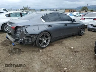 2018 Infiniti Q50 Luxe with VIN JN1EV7AP7JM352288, listed as a Copart auction lot 48599675 with 52,477 mi miles and Salvage Title. Bid and sale history available at carsss.com. Image 3.