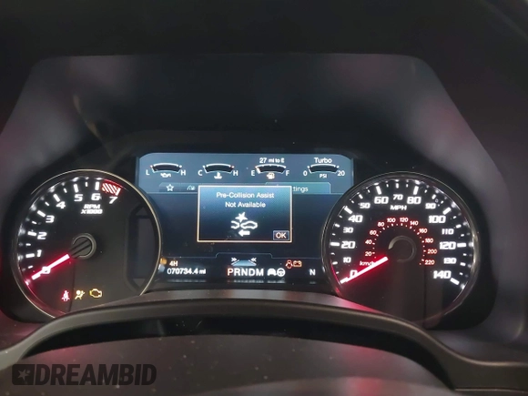 2019 Ford F-150 Raptor with VIN 1FTFW1RG0KFC64964, listed as a IAAI auction lot 41786563 with 70,734 mi miles. Bid and sale history available at carsss.com. Image 7.