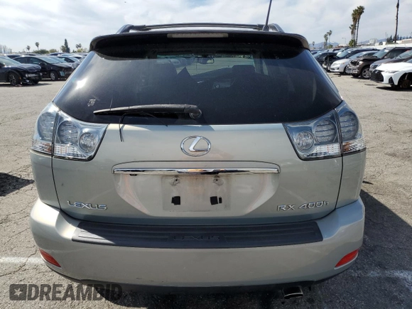 2006 Lexus RX 400h with VIN JTJHW31U660034714, listed as a Copart auction lot 48347105 with 109,176 mi miles and Salvage Title. Bid and sale history available at DreamBid. Image 6.