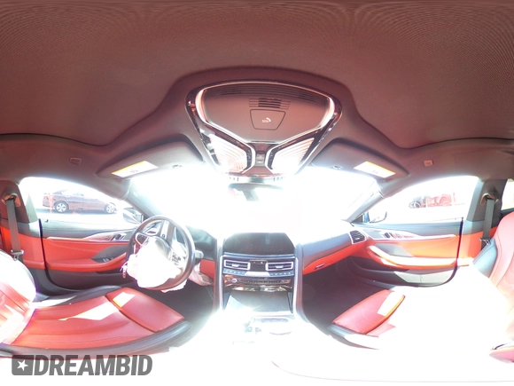 2020 BMW 8 Series M850i with VIN WBAGV8C0XLCE55564, listed as a Copart auction lot 54543135 with 45,704 mi miles and Salvage title. Bid and sale history available at DreamBid. Image 14.
