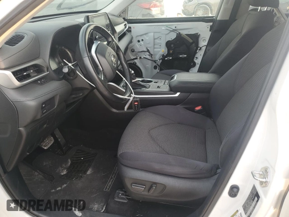 2020 Toyota Highlander LE with VIN 5TDZZRAHXLS027648, listed as a Copart auction lot 53491155 with 92,710 mi miles and Salvage title. Bid and sale history available at DreamBid. Image 7.