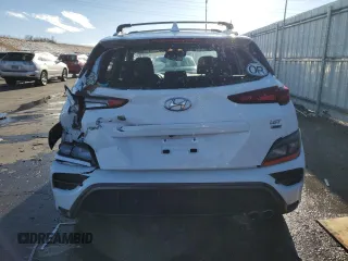 2022 Hyundai Kona N Line with VIN KM8K3CA33NU796555, listed as a Copart auction lot 42942895 with 39,328 mi miles and Salvage Title. Bid and sale history available at carsss.com. Image 6.
