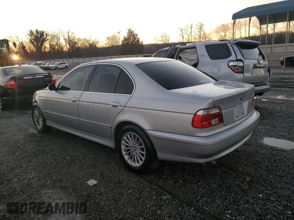 2001 BMW 5 Series 525iA with VIN WBADT43451GF58319, listed as a Copart auction lot 88724465 with 0 mi miles and Salvage Title. Bid and sale history available at carsss.com. Image 2.