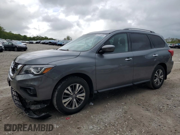 2020 Nissan Pathfinder S with VIN 5N1DR2AM5LC576489, listed as a Copart auction lot 57211435 with 75,641 mi miles and Salvage title. Bid and sale history available at DreamBid. Image 1.