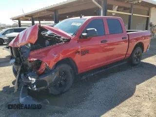 2021 Ram 1500 Classic Tradesman with VIN 3C6RR7KT7MG670456, listed as a Copart auction lot 48708075 with 30,589 mi miles and Salvage Title. Bid and sale history available at carsss.com. Image 1.