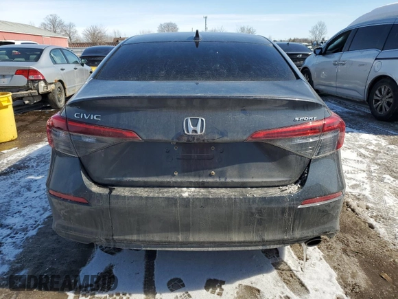 2022 Honda Civic Sedan Sport with VIN 2HGFE2F57NH119016, listed as a Copart auction lot 47382465 with 91,397 mi miles and Salvage Title. Bid and sale history available at carsss.com. Image 6.