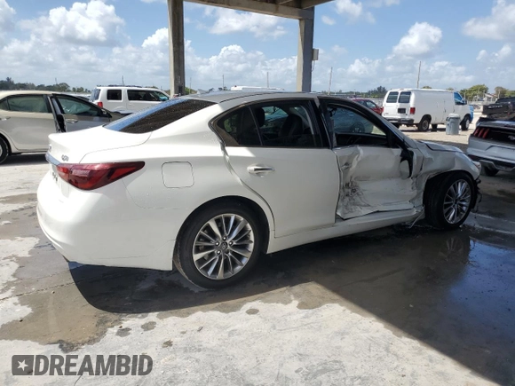 2021 Infiniti Q50 Pure with VIN JN1EV7AP3MM704352, listed as a Copart auction lot 51547225 with 21,296 mi miles and Non Repairable. Bid and sale history available at DreamBid. Image 3.