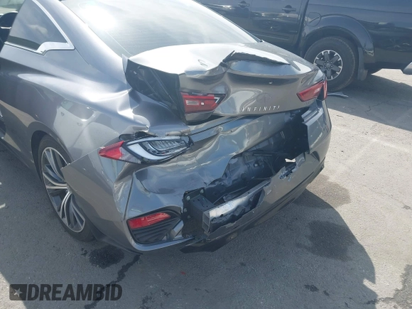 2019 Infiniti Q60 Luxe with VIN JN1EV7EK4KM230715, listed as a IAAI auction lot 41921027 with 47,944 mi miles and . Bid and sale history available at DreamBid. Image 6.
