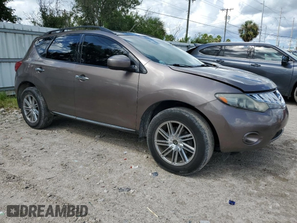 2009 Nissan Murano LE with VIN JN8AZ18W09W143229, listed as a Copart auction lot 69044614 with 193,060 mi miles and Salvage Title. Bid and sale history available at carsss.com. Image 4.
