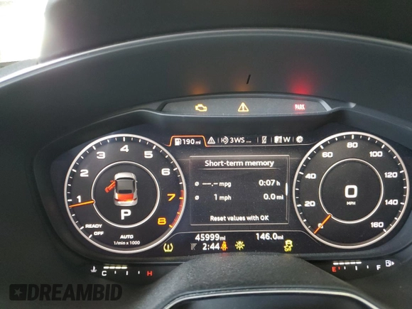 2018 Audi TT Roadster with VIN TRUT5CFV2J1000151, listed as a Copart auction lot 61165715 with 45,999 mi miles and Salvage title. Bid and sale history available at DreamBid. Image 9.