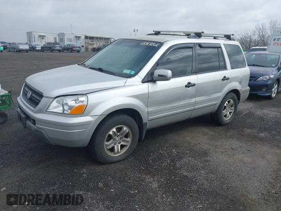2005 Honda Pilot EX with VIN 2HKYF184X5H533837, listed as a IAAI auction lot 41900265 with 163,522 mi miles. Bid and sale history available at carsss.com. Image 2.
