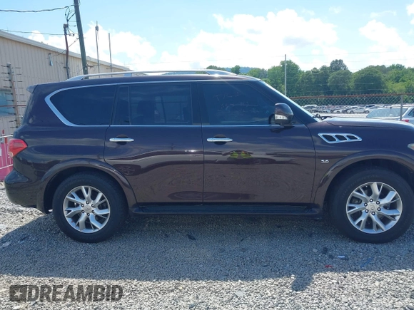 2014 Infiniti QX80 with VIN JN8AZ2NE9E9065544, listed as a IAAI auction lot 42652230 with 189,714 mi miles and . Bid and sale history available at DreamBid. Image 13.