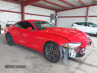 2021 Ford Mustang EcoBoost with VIN 1FA6P8TH7M5134699, listed as a IAAI auction lot 41556892 with 40,783 mi miles. Bid and sale history available at carsss.com. Image 1.