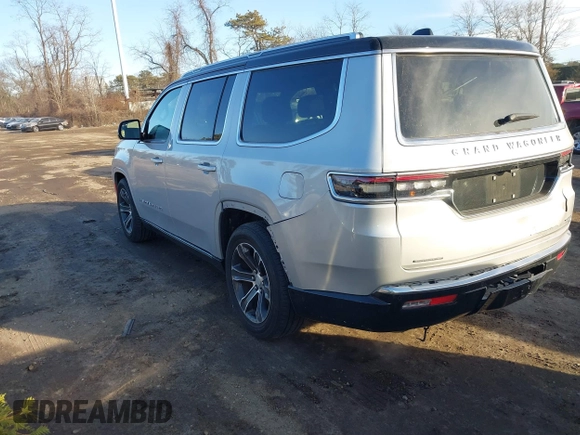 2022 Jeep Grand Wagoneer Series I with VIN 1C4SJVEJ9NS104227, listed as a IAAI auction lot 41421966 with 25,576 mi miles and . Bid and sale history available at DreamBid. Image 3.