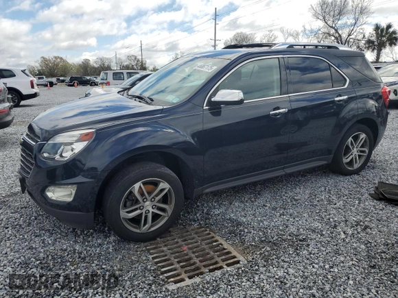 2017 Chevrolet Equinox Premier with VIN 2GNFLGE36H6106931, listed as a Copart auction lot 46867175 with 121,306 mi miles and Salvage Title. Bid and sale history available at carsss.com. Image 1.