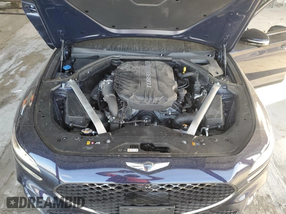 2023 Genesis G70 3.3T with VIN KMTG54TE2PU110213, listed as a Copart auction lot 43505025 with 13,039 mi miles and Salvage Title. Bid and sale history available at DreamBid. Image 11.