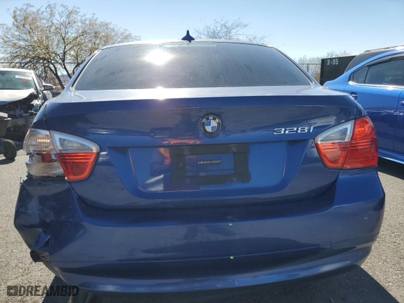 2007 BMW 3 Series 328i with VIN WBAVA33597KX77347, listed as a Copart auction lot 45710175 with 182,763 mi miles and Salvage Title. Bid and sale history available at carsss.com. Image 6.