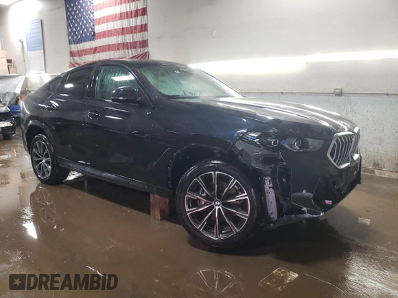2025 BMW X6 xDrive40i with VIN 5UX33EX0XS9Z57353, listed as a Copart auction lot 50839665 with 1,758 mi miles and Clean Title. Bid and sale history available at carsss.com. Image 4.