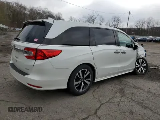2020 Honda Odyssey Elite with VIN 5FNRL6H95LB035854, listed as a Copart auction lot 53243425 with 40,598 mi miles and Salvage Title. Bid and sale history available at DreamBid. Image 3.