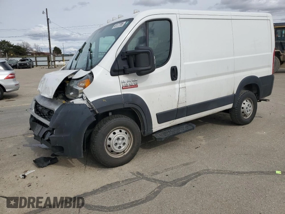2019 Ram ProMaster Cargo with VIN 3C6TRVNG6KE512918, listed as a Copart auction lot 49177795 with 160,417 mi miles and Salvage Title. Bid and sale history available at DreamBid. Image 1.