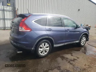 2013 Honda CR-V EX-L with VIN 2HKRM4H74DH646204, listed as a Copart auction lot 47602905 with 124,990 mi miles and Salvage Title. Bid and sale history available at carsss.com. Image 3.