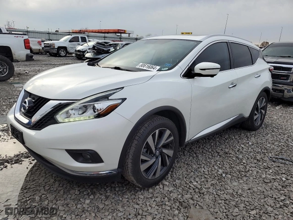 2017 Nissan Murano SL with VIN 5N1AZ2MH9HN125241, listed as a Copart auction lot 80616064 with 106,232 mi miles and Salvage Title. Bid and sale history available at carsss.com. Image 1.