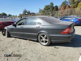 2003 Mercedes-Benz S-Class 4.3L with VIN WDBNG70J43A362316, listed as a Copart auction lot 77487514 with 0 mi miles and Salvage Title. Bid and sale history available at carsss.com. Image 2.