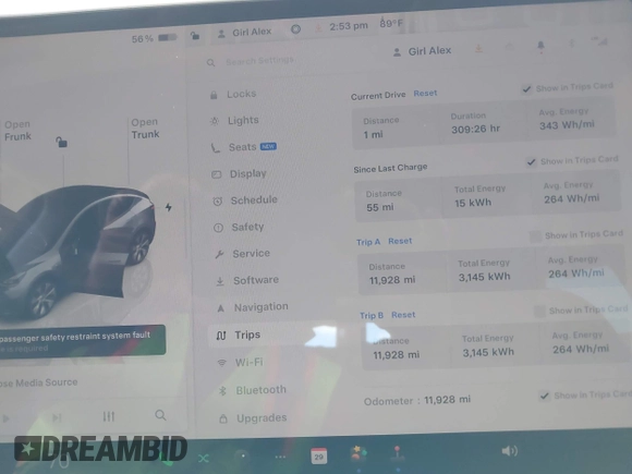 2023 Tesla Model Y Long Range with VIN 7SAYGDEE4PF875915, listed as a IAAI auction lot 42095178 with 11,928 mi miles and . Bid and sale history available at DreamBid. Image 7.