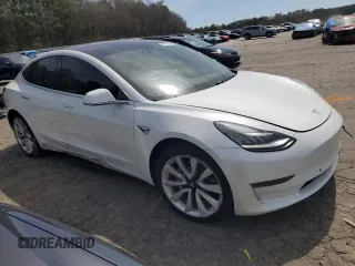 2018 Tesla Model 3 Long Range Battery with VIN 5YJ3E1EA0JF164891, listed as a Copart auction lot 49471525 with 78,444 mi miles and Salvage Title. Bid and sale history available at DreamBid. Image 4.