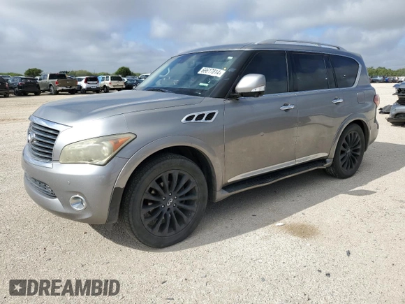 2012 Infiniti QX56 7-passenger with VIN JN8AZ2NF6C9516659, listed as a Copart auction lot 69617814 with 275,756 mi miles and Clean Title. Bid and sale history available at carsss.com. Image 1.